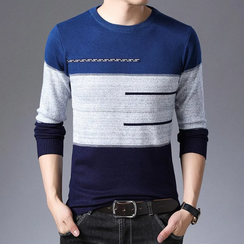 Men Cotton Slim Fit Pullover Sweater