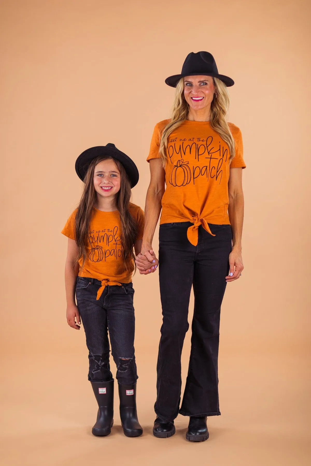 Mom & Me - "Meet Me at the Pumpkin Patch" Tie Top