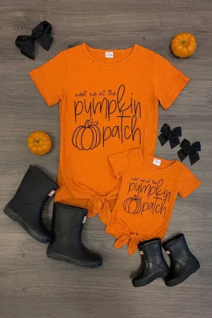 Mom & Me - "Meet Me at the Pumpkin Patch" Tie Top