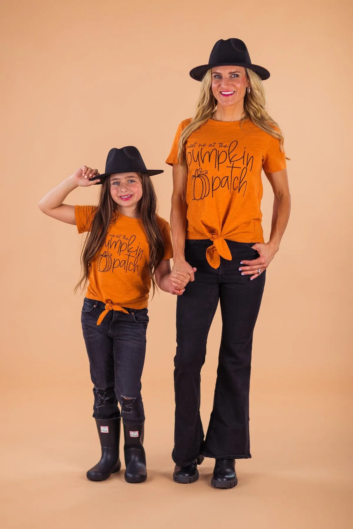 Mom & Me - "Meet Me at the Pumpkin Patch" Tie Top