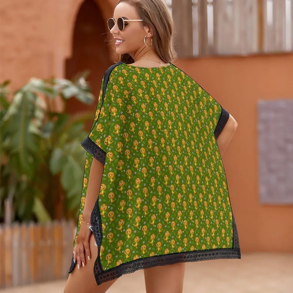 Orange Bird Women's Swimsuit Cover Up