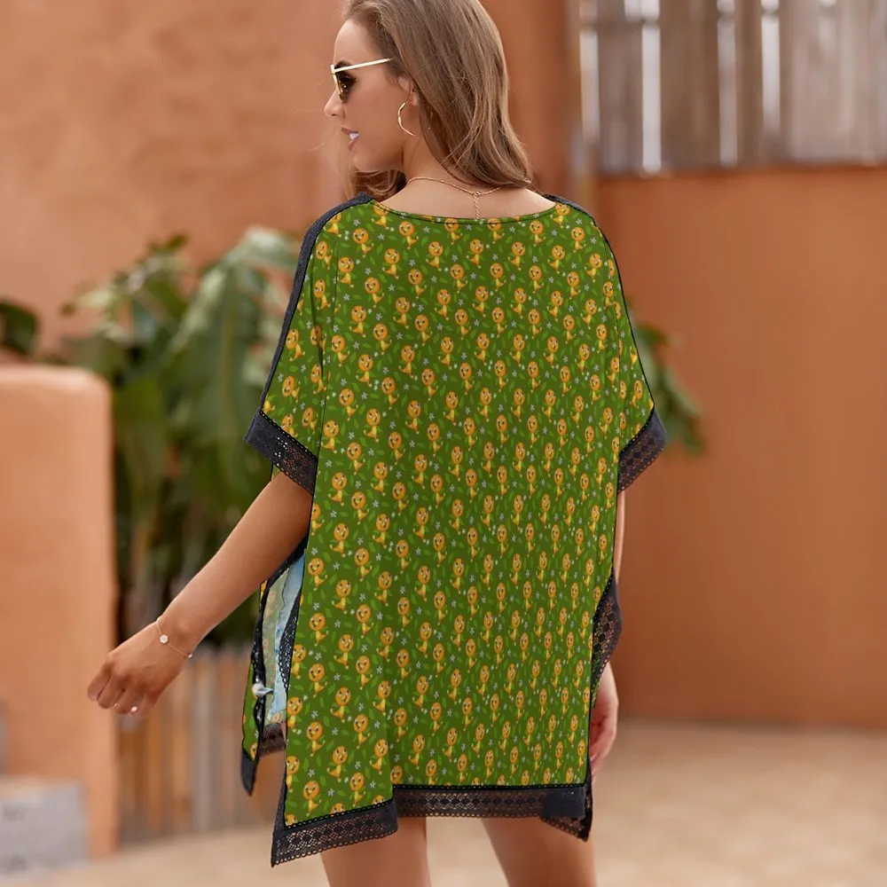 Orange Bird Women's Swimsuit Cover Up