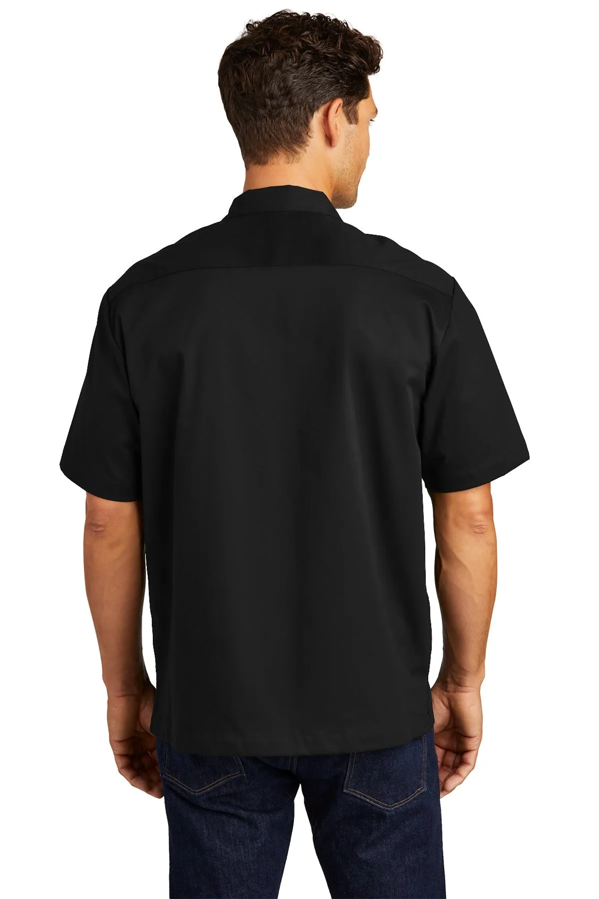 Port Authority Retro Branded Camp Shirts, Black/Light Stone