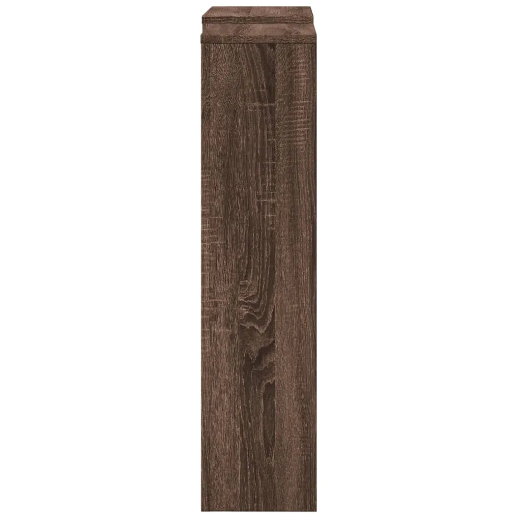 Radiator Cover Brown Oak 205x21.5x83.5 cm Engineered Wood