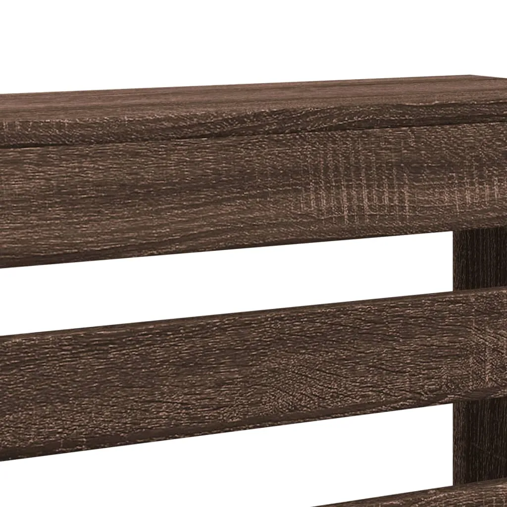 Radiator Cover Brown Oak 78x20x82 cm Engineered Wood