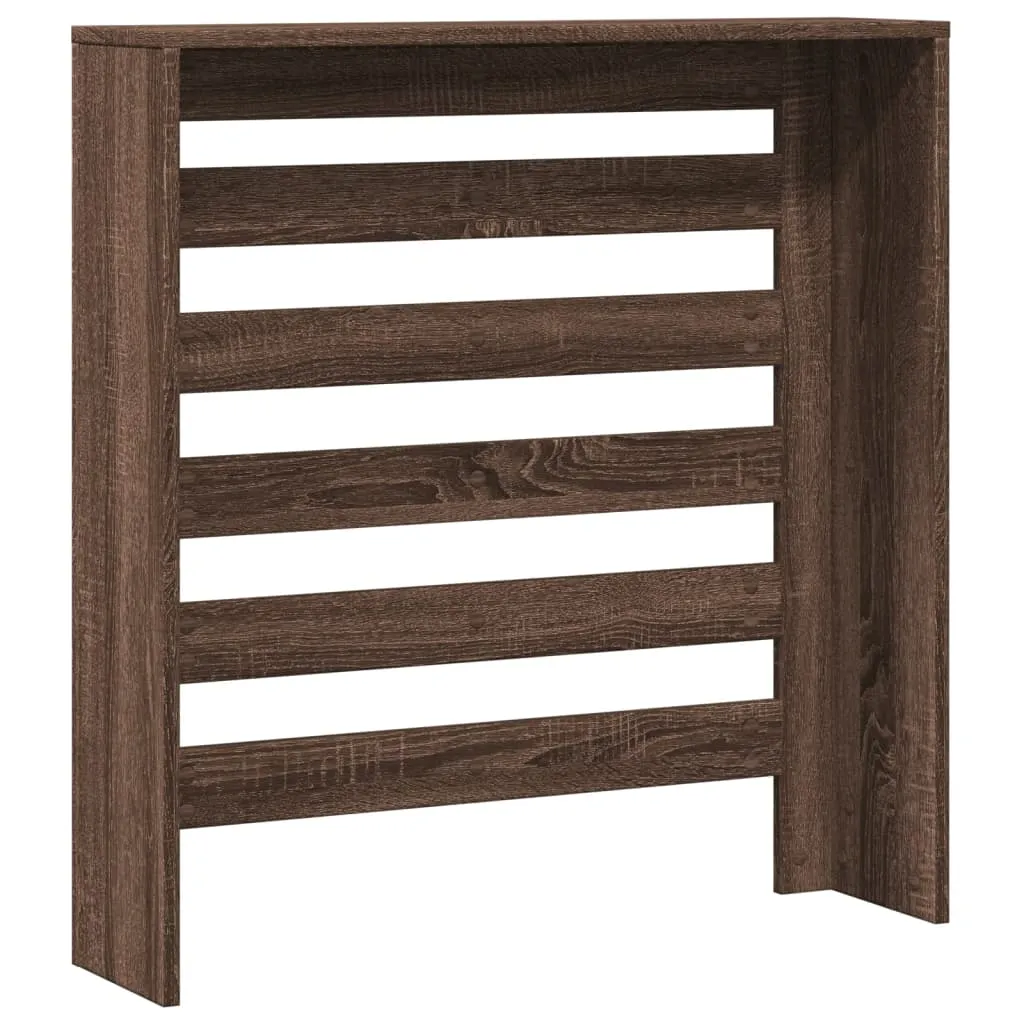 Radiator Cover Brown Oak 78x20x82 cm Engineered Wood