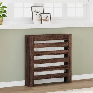 Radiator Cover Brown Oak 78x20x82 cm Engineered Wood