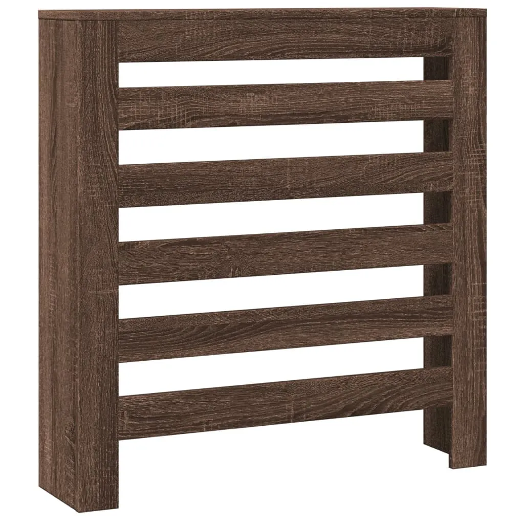 Radiator Cover Brown Oak 78x20x82 cm Engineered Wood