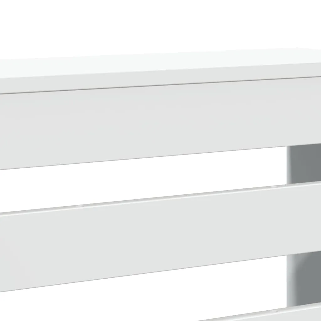 Radiator Cover White 104x20x82 cm Engineered Wood