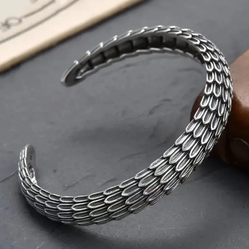 Retro Side Engraved Letter Square Open Bracelet Men and Women Couple Cuff Bracelet Fashion Romantic Casual Party Jewelry Gift