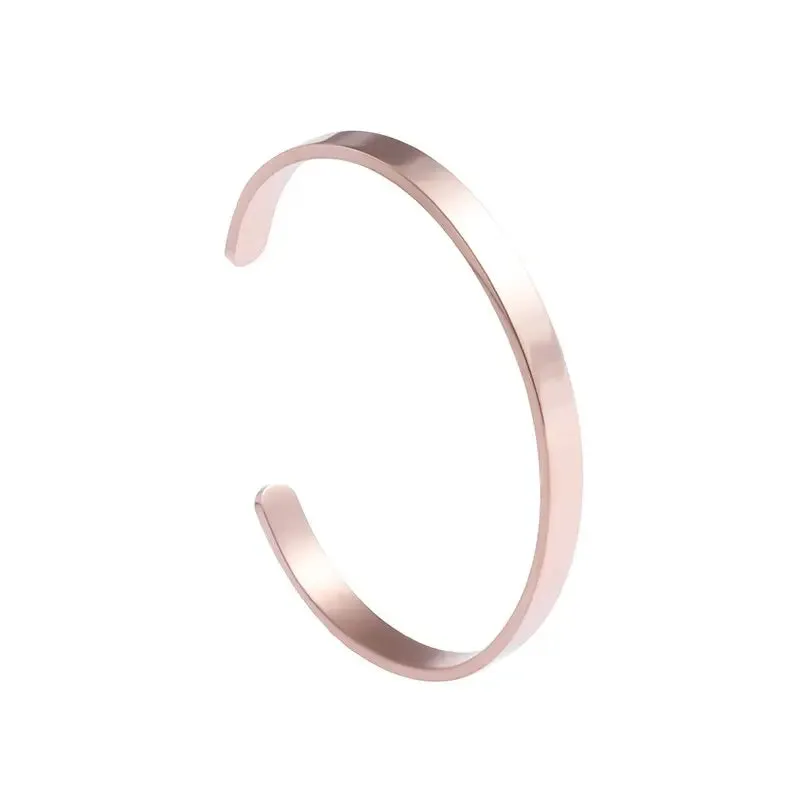 Retro Side Engraved Letter Square Open Bracelet Men and Women Couple Cuff Bracelet Fashion Romantic Casual Party Jewelry Gift