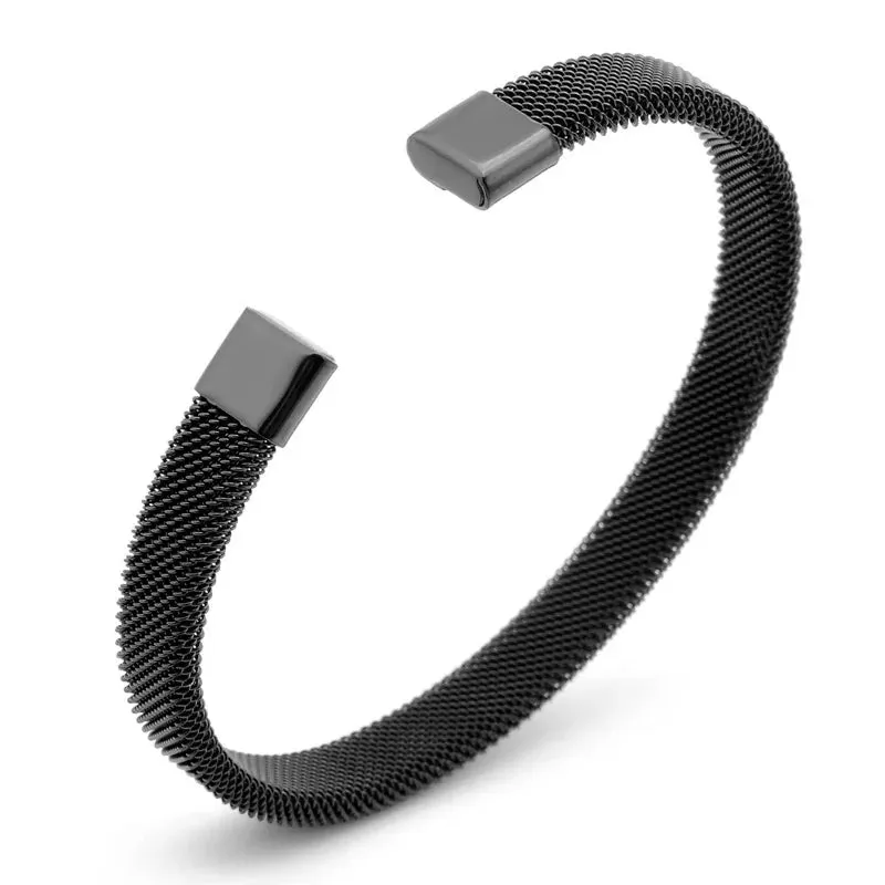 Retro Side Engraved Letter Square Open Bracelet Men and Women Couple Cuff Bracelet Fashion Romantic Casual Party Jewelry Gift