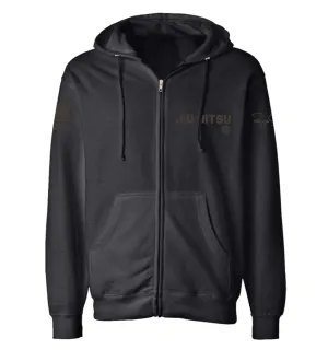 Royce Gracie Charcoal Blackout Zip Up Hoodie YOUTH