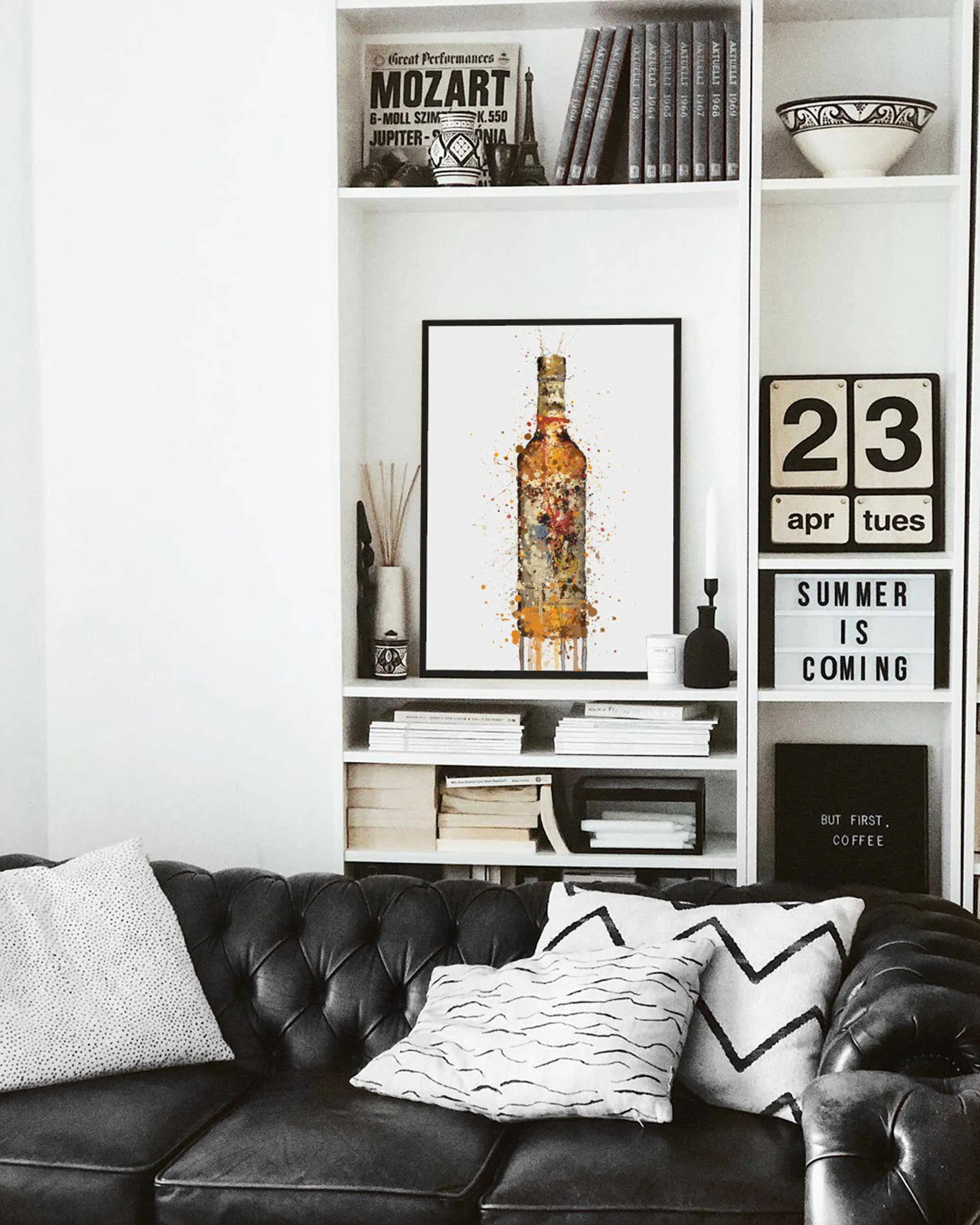 Rum Bottle Wall Art Print 'Desert Island'