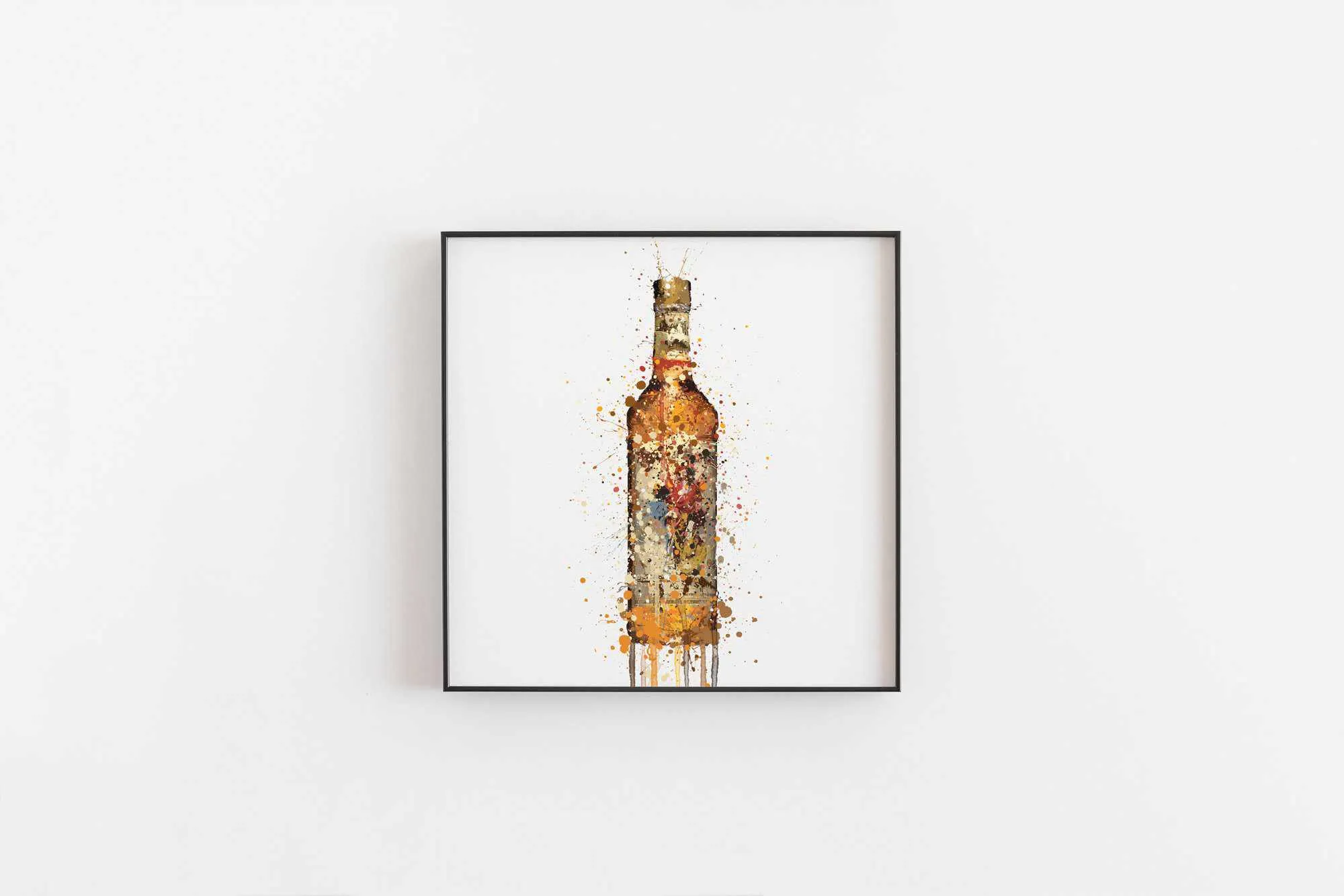 Rum Bottle Wall Art Print 'Desert Island'