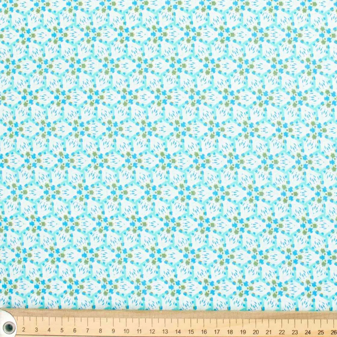 Spring Blooms Collection #04 Blue Floral Cotton Prints