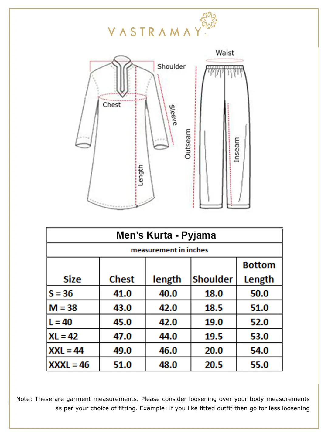 Vastramay Men's Blue Floral Kurta Set