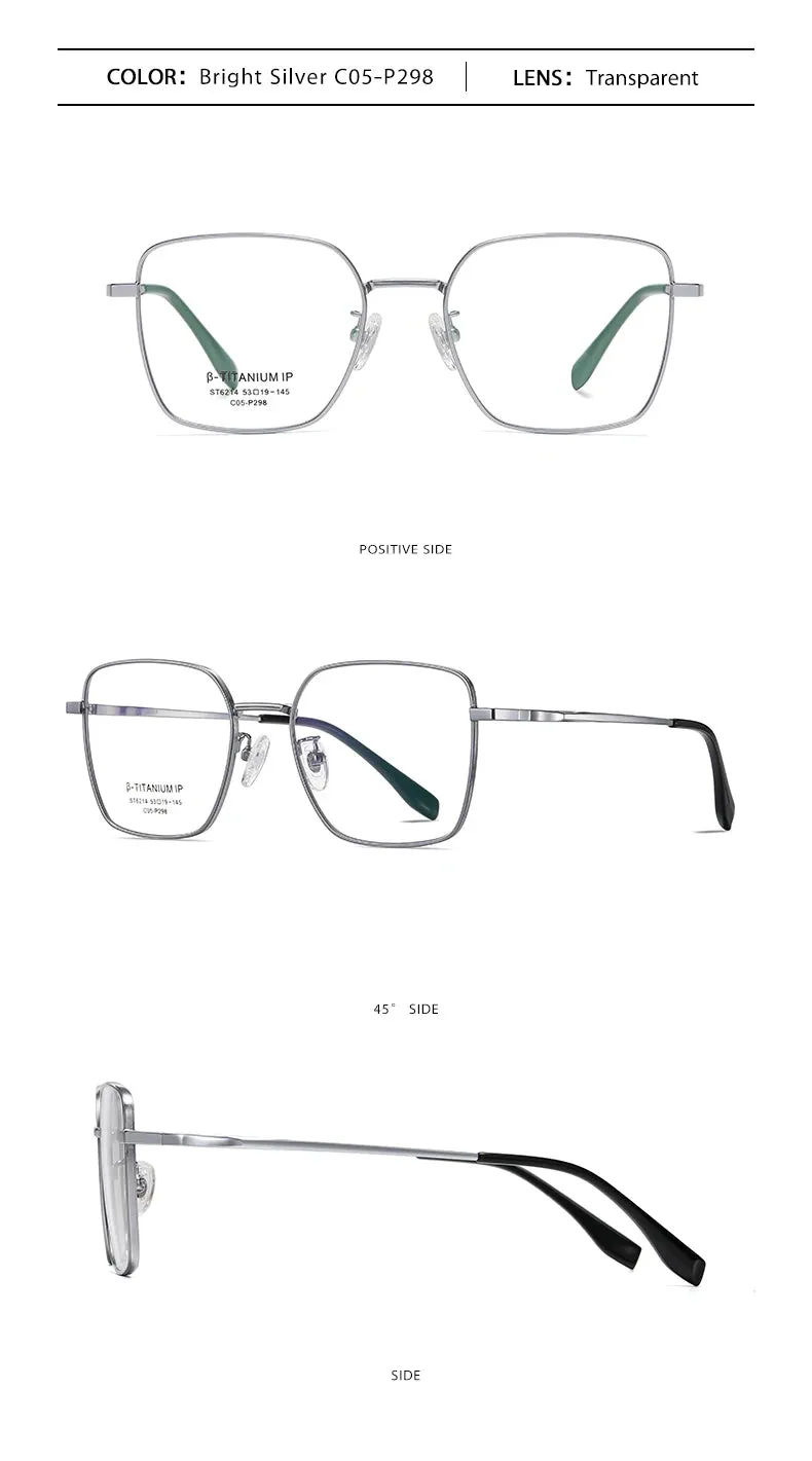 Vicky Unisex Full Rim Square Titanium Reading Glasses St6214