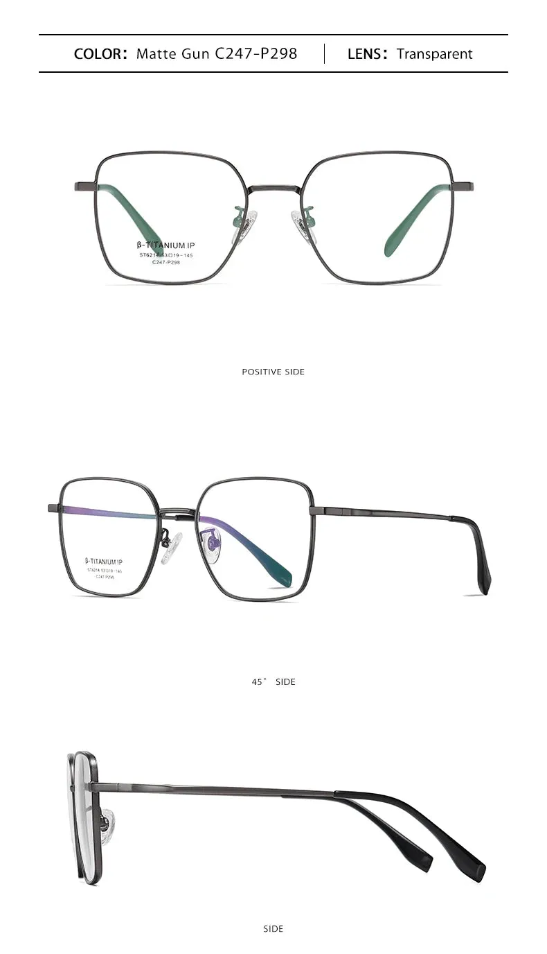 Vicky Unisex Full Rim Square Titanium Reading Glasses St6214