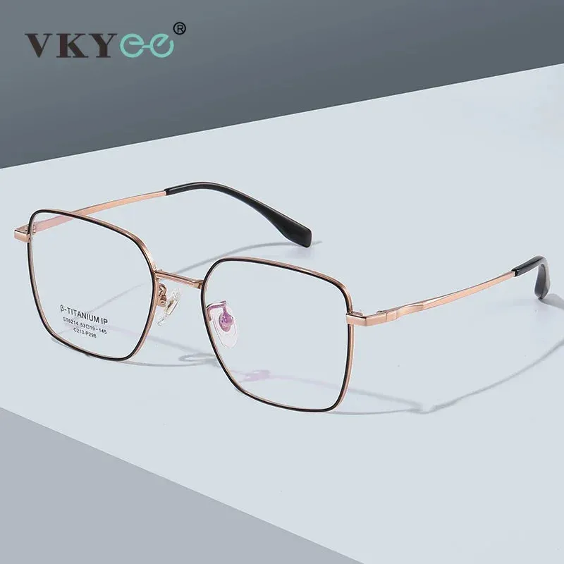 Vicky Unisex Full Rim Square Titanium Reading Glasses St6214