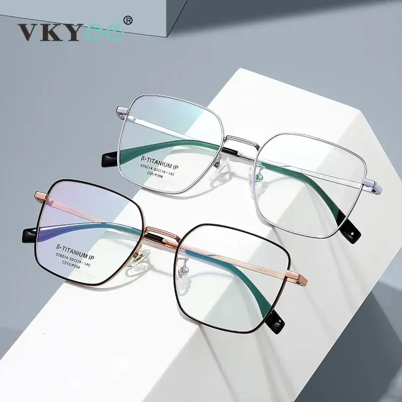 Vicky Unisex Full Rim Square Titanium Reading Glasses St6214