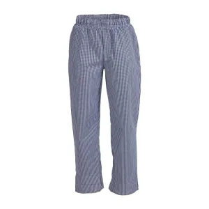 Whites Unisex Vegas Chefs Trousers Small Blue and White Check XS - B311-XS