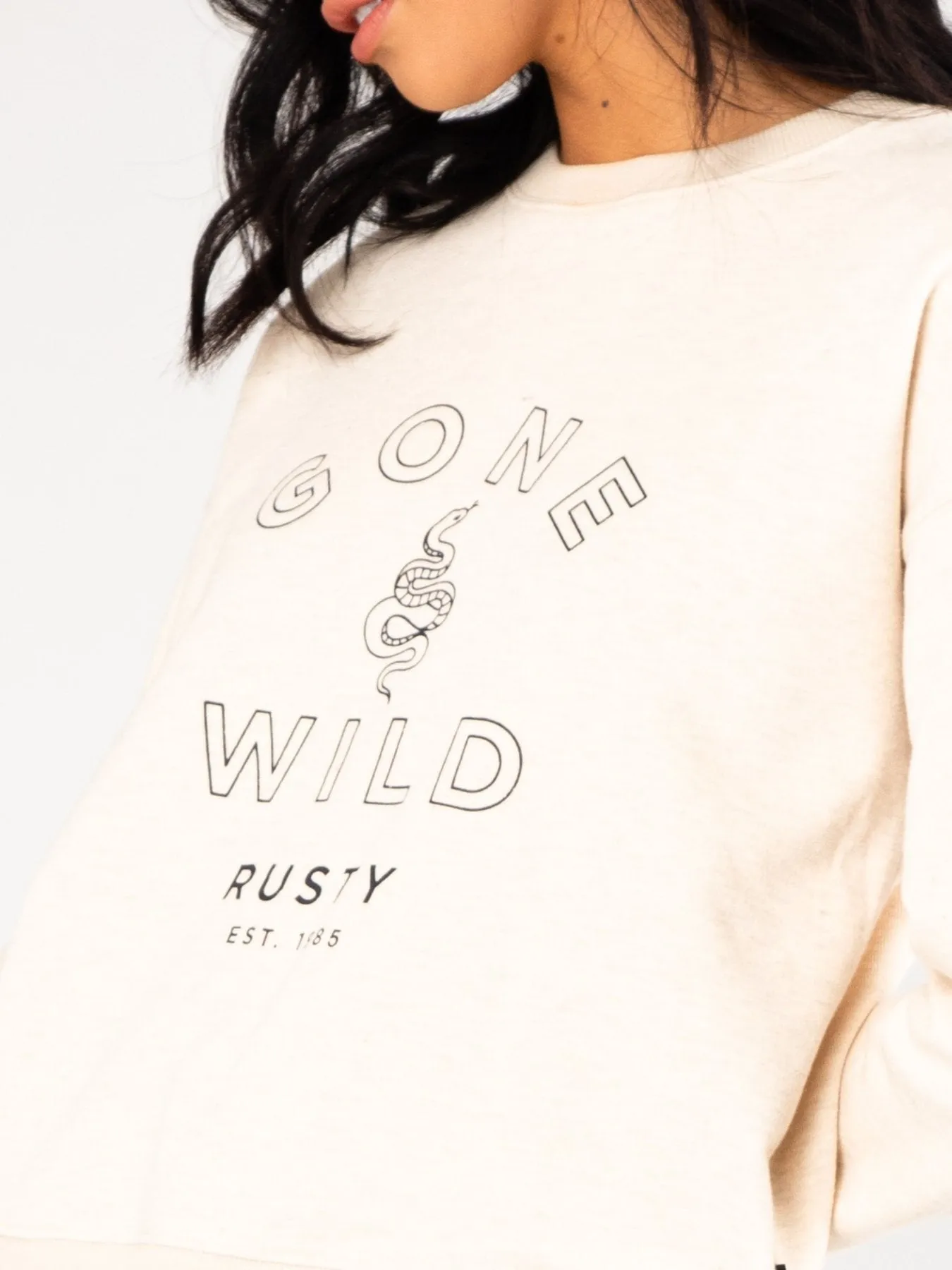 Wild Serpent Crew Neck  - Moonlight