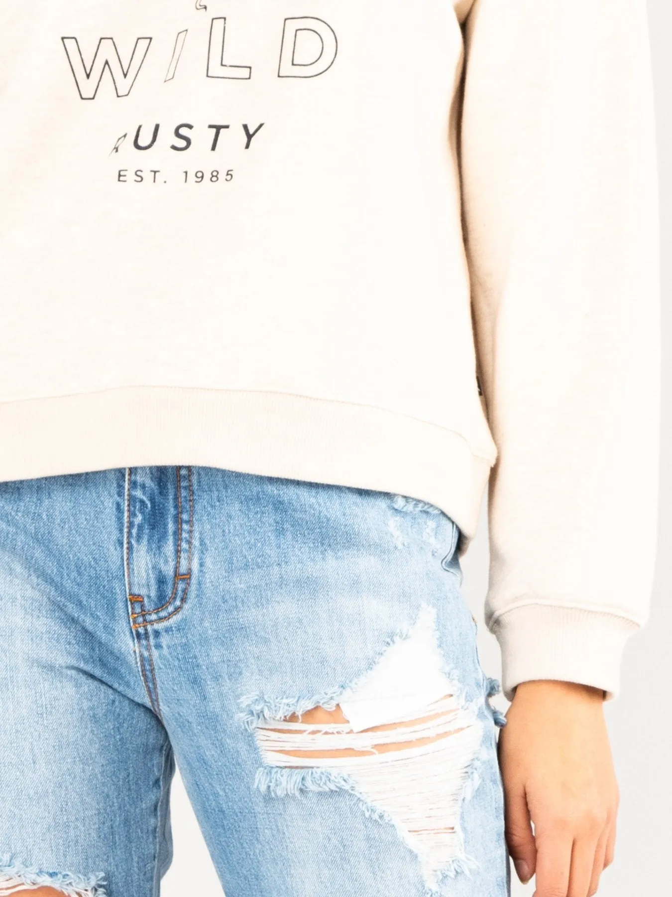Wild Serpent Crew Neck  - Moonlight