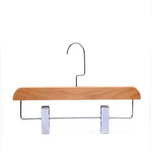 Xyijia Hanger 5Pcs/Lot 35Cm Real Wood Pants Clip Hotel Clothing Store Pants Hanger Non-Slip Trousers Clips
