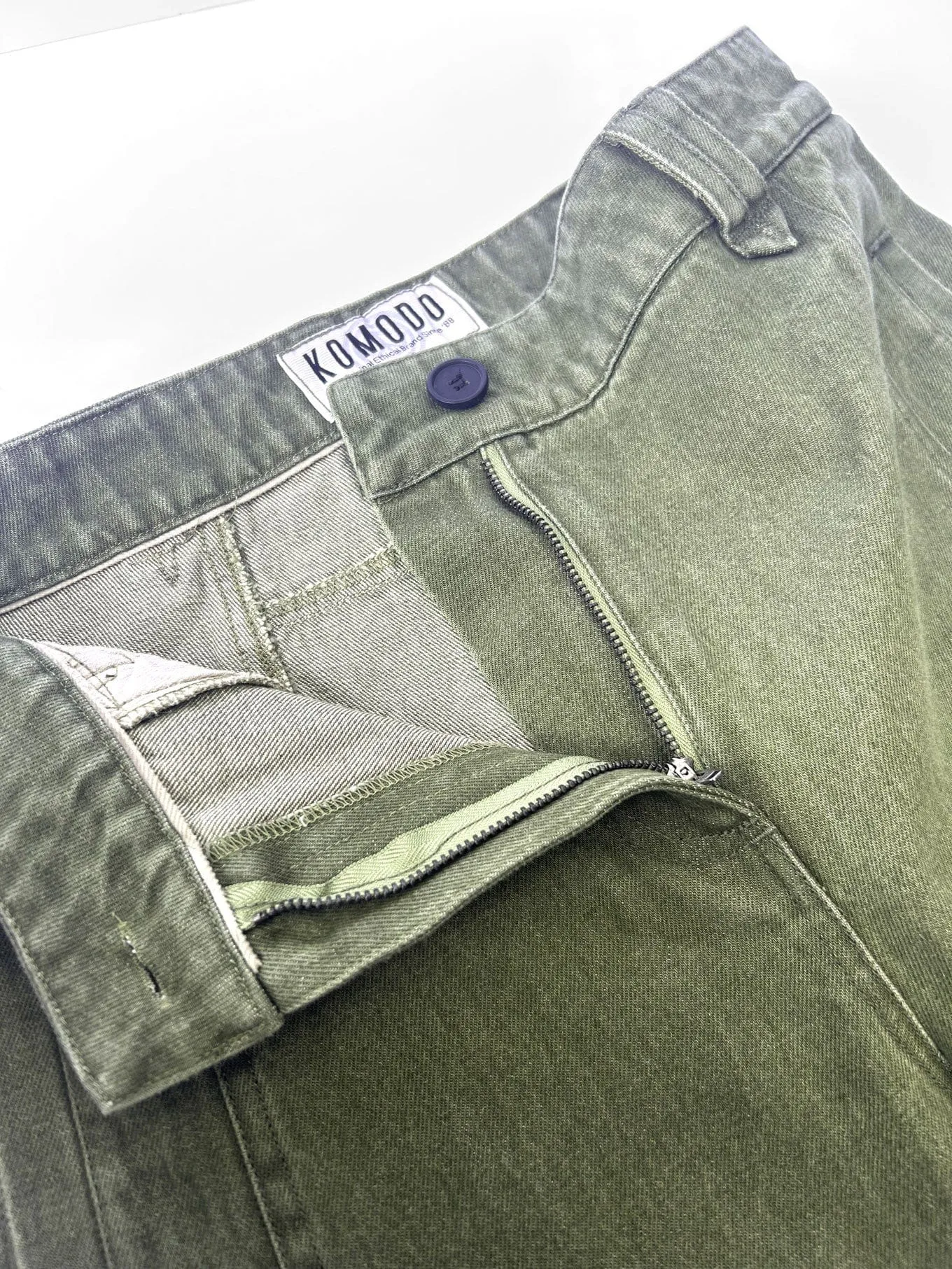 Yaka Women's Organic Cotton Twill Denim Trousers | Green Wash